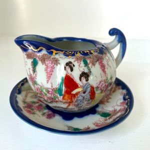 Vintage “Cobalt Geisha” China